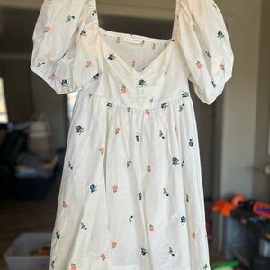 Altar'd State White Floral Mini Dress